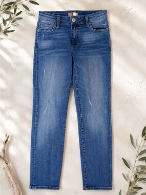 Kut from the Kloth Catherine Boyfriend Jeans Size 0 Medium Wash Stretch Denim